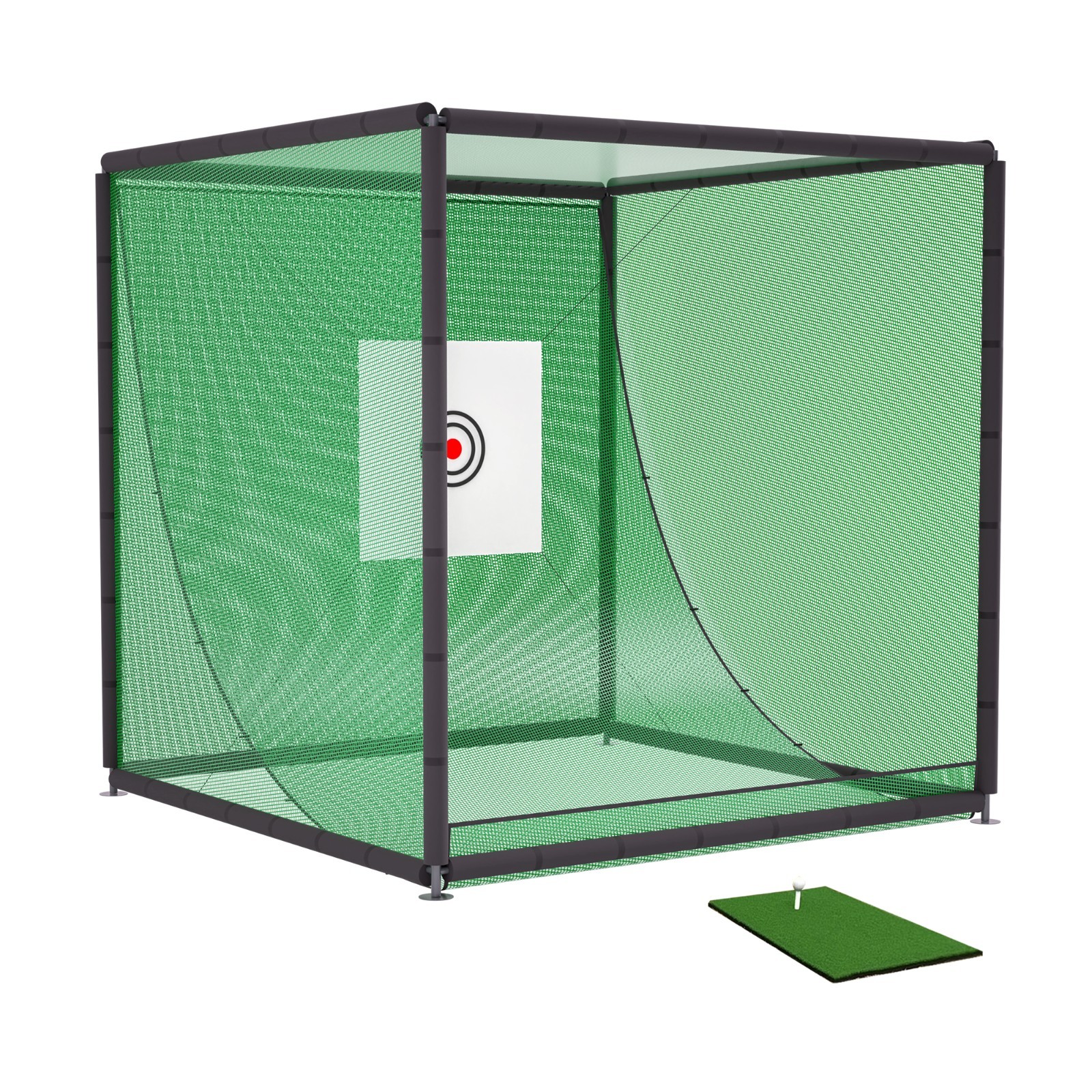 10x10x10ft Heavy-Duty Golf Hitting Practice Net with Target Cloth &Bag