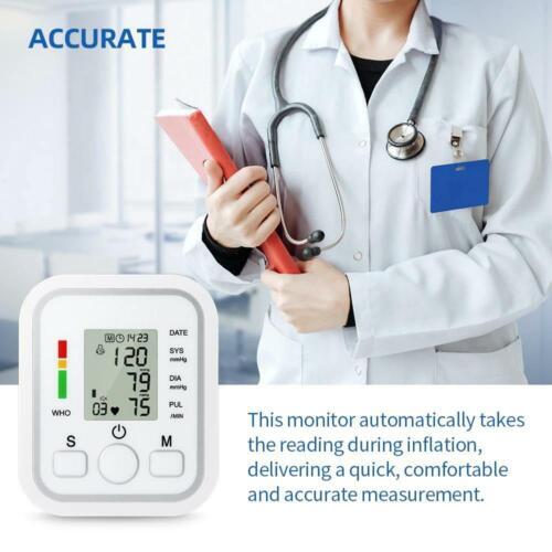 Digital Automatic Blood Pressure Monitor Upper Arm BP Machine Heart Rate Machine