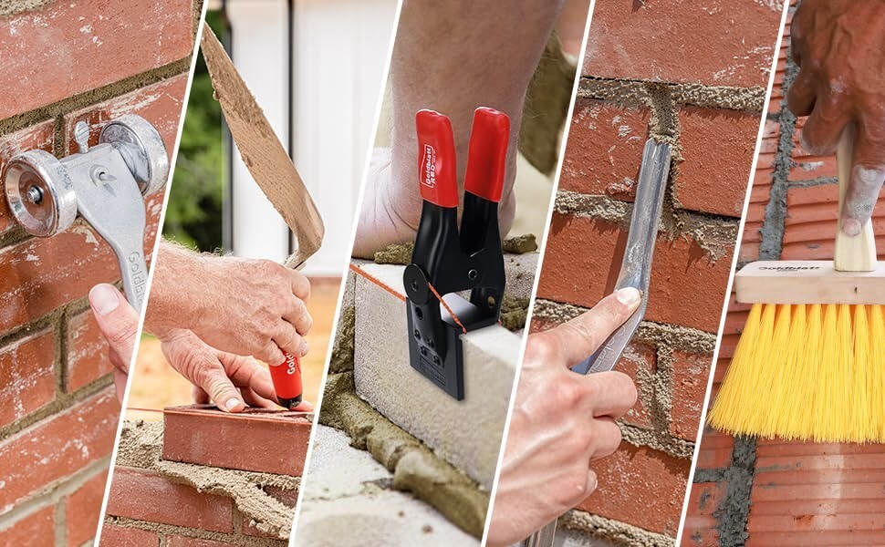 Goldblatt 12PC Masonry Hand Tool Set Organized in Tool Bag Labor-saving NEW