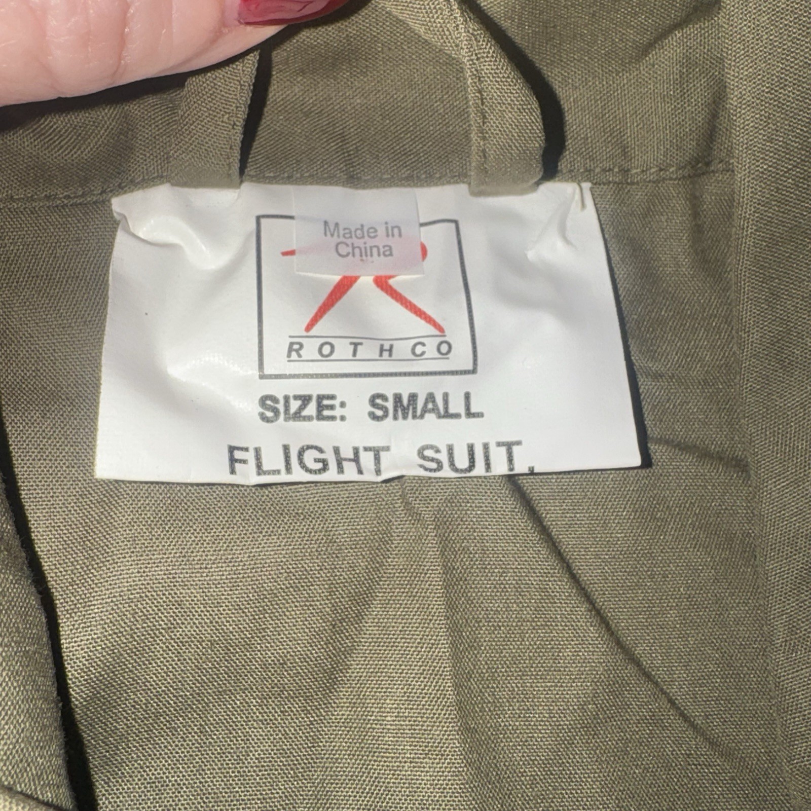 Rothco Flight Suit Small Olive Drab Military Style Coveralls Zip Front NEW