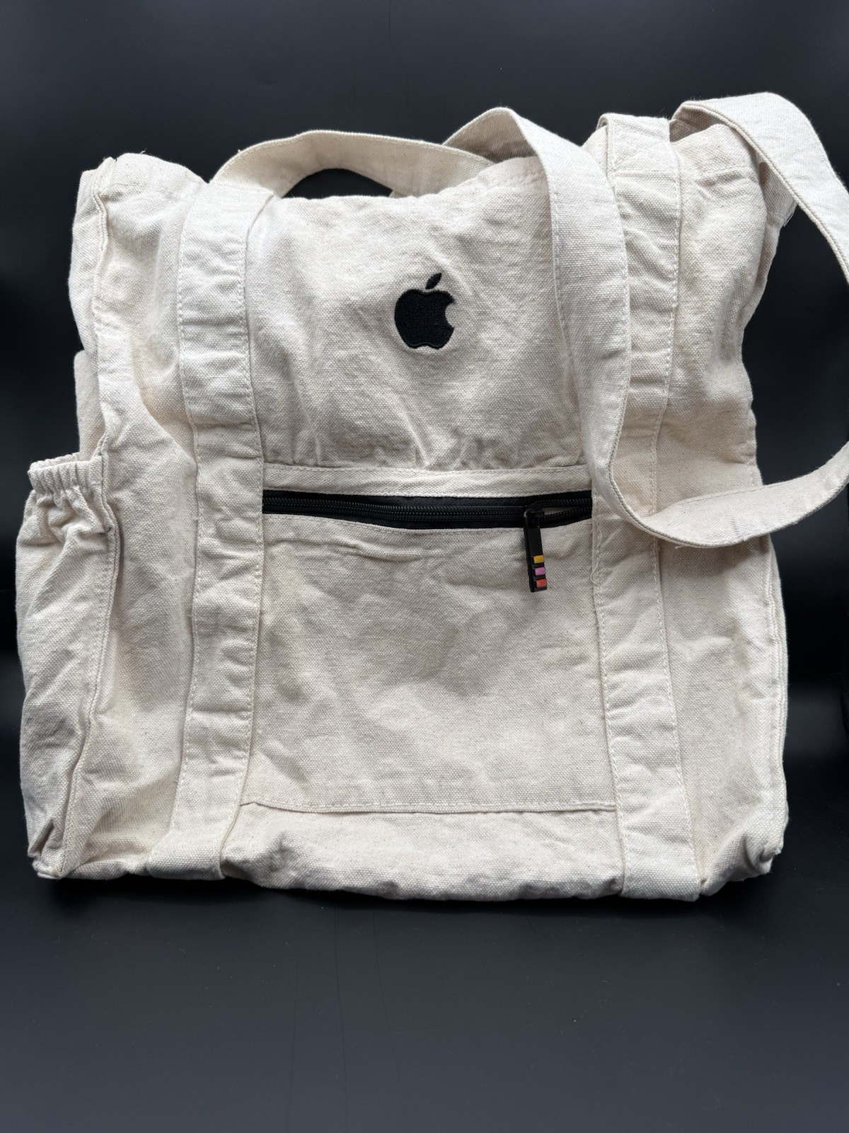 Apple Employee Wellness Challenge Natural Market Canvas Tote Bag
