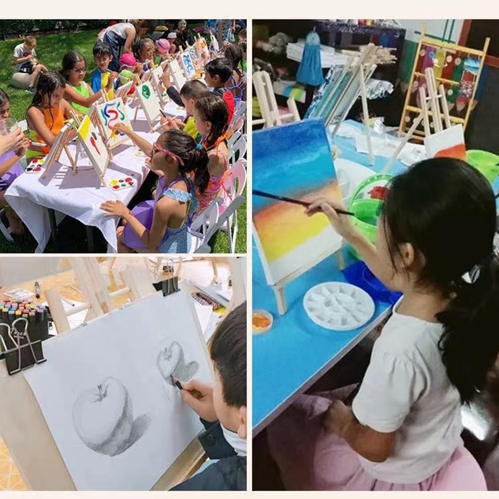 2PCS 17 Inch Desktop Easel, Party Easel, Wooden Easel - Versatile Tabletop Art D