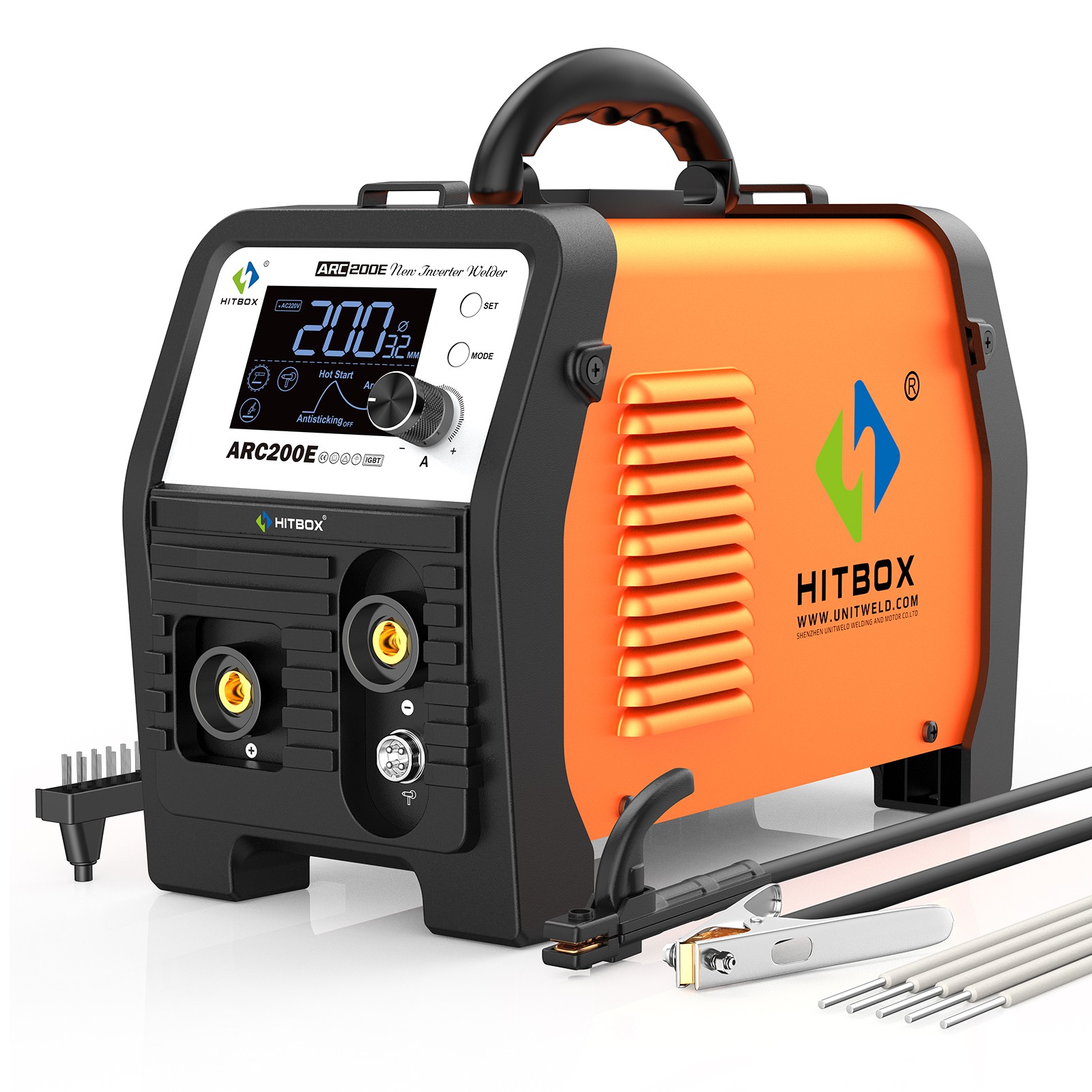 HITBOX 3-in-1 Stick Welder ARC MMA Lift TIG 200A Welding Machine Houeshold