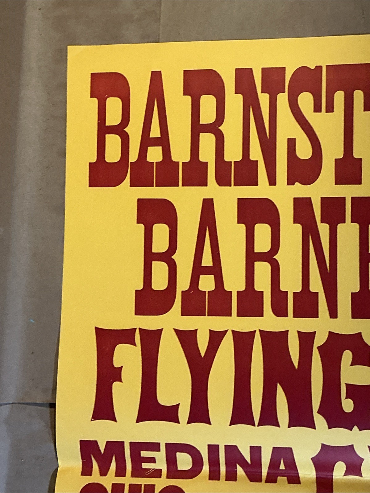 Vintage Date Poster July 25 + 26 Barnhills Flying Circus Medina OH INV-AM13