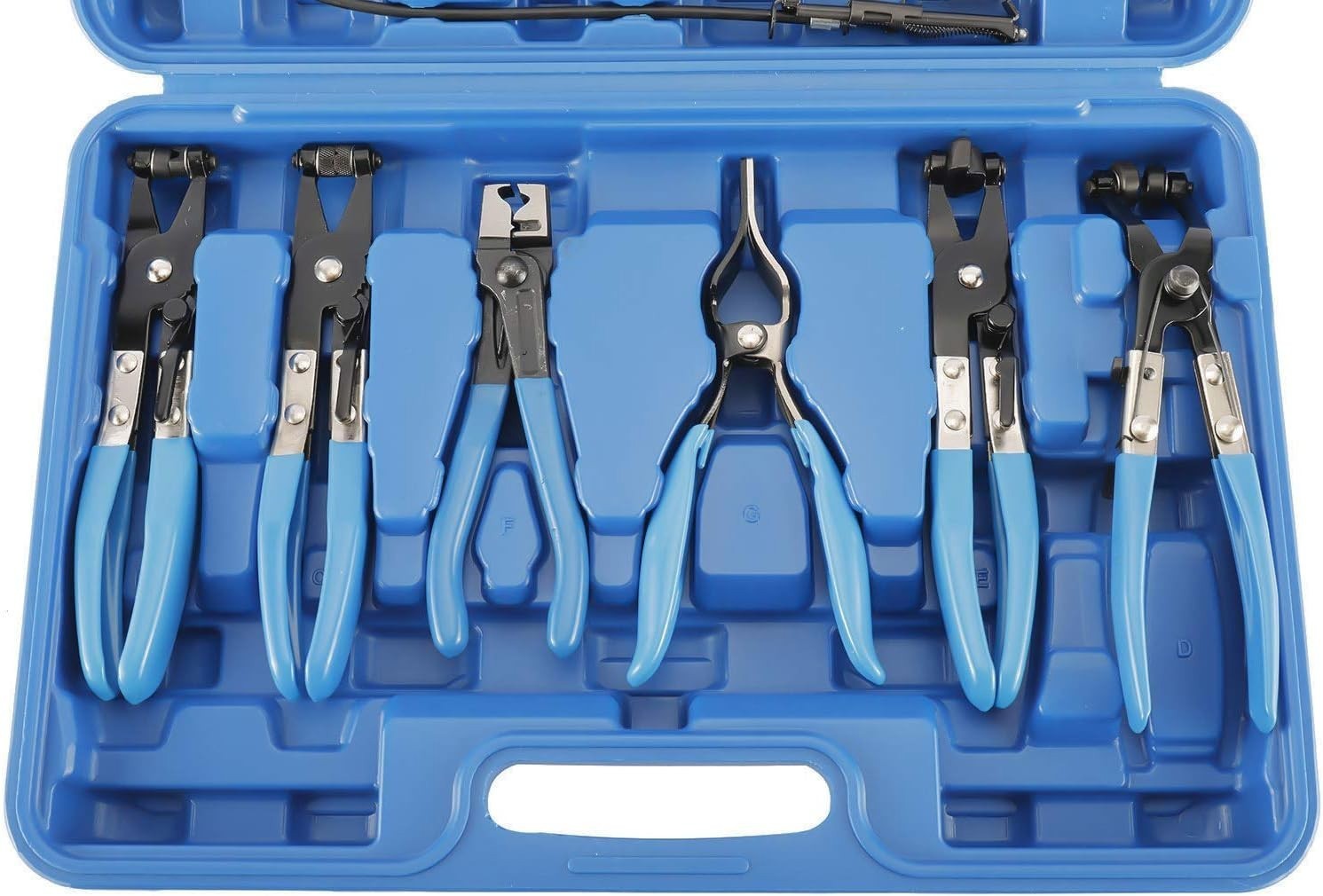 10Pc Hose Clamp Clip Remover Pliers Wire Long Reach Kit Fuel Oil Water Hose Tool