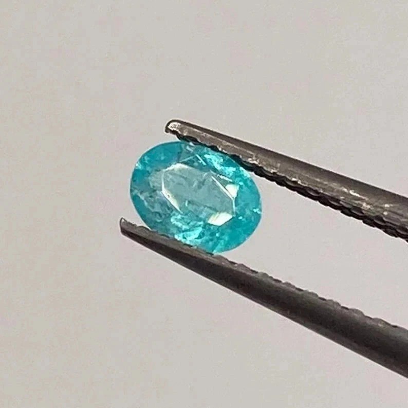 10.26 Ct+ Certified Oval Cut Natural Paraiba Tourmaline Neon Blue Loose Gemstone
