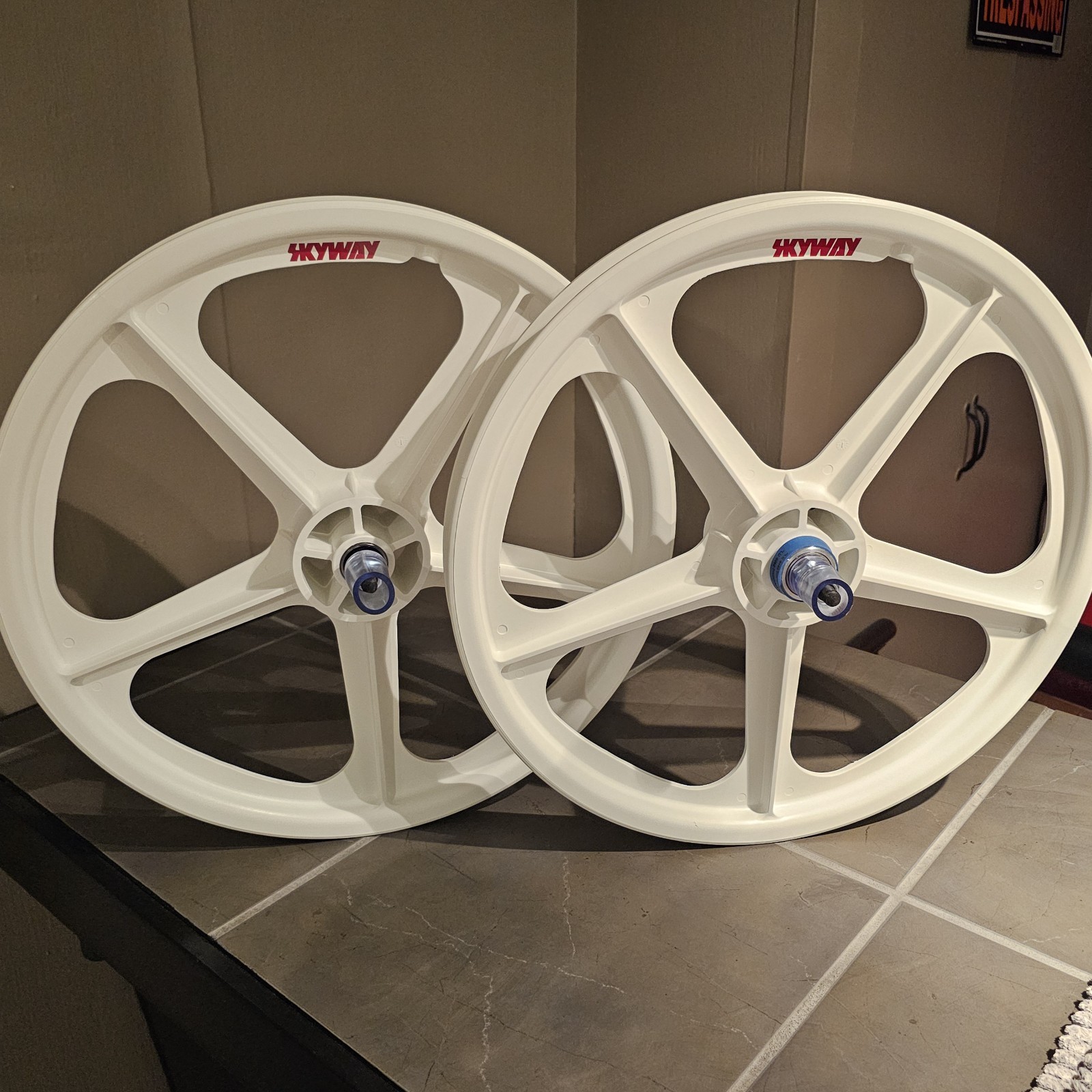 New Skyway Mags 20in Wheel Set White Old School Bmx Sealed TuffII