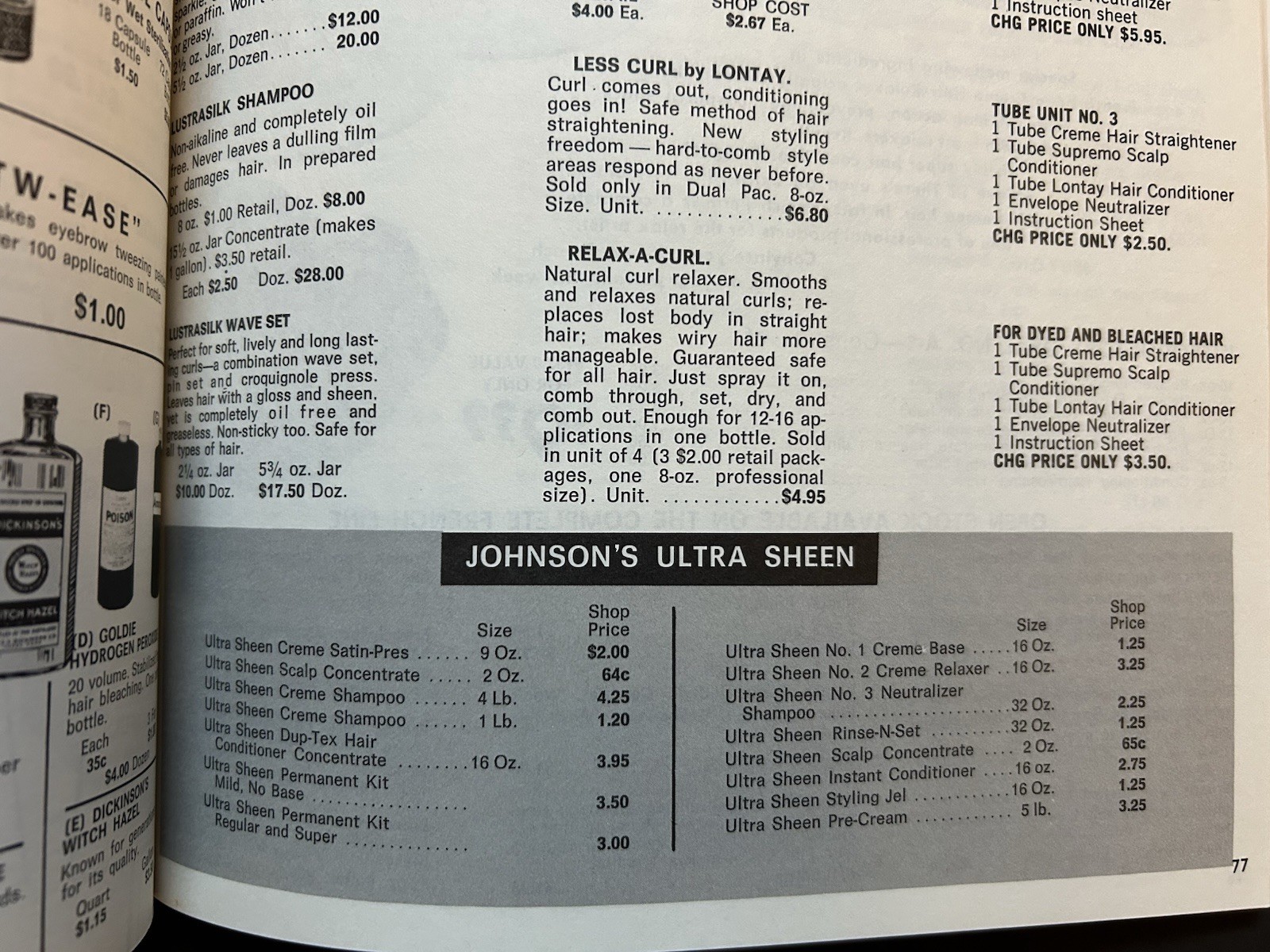 Chicago Hair Goods Catalog SALON Includes African American WIGS Ultra-Sheen