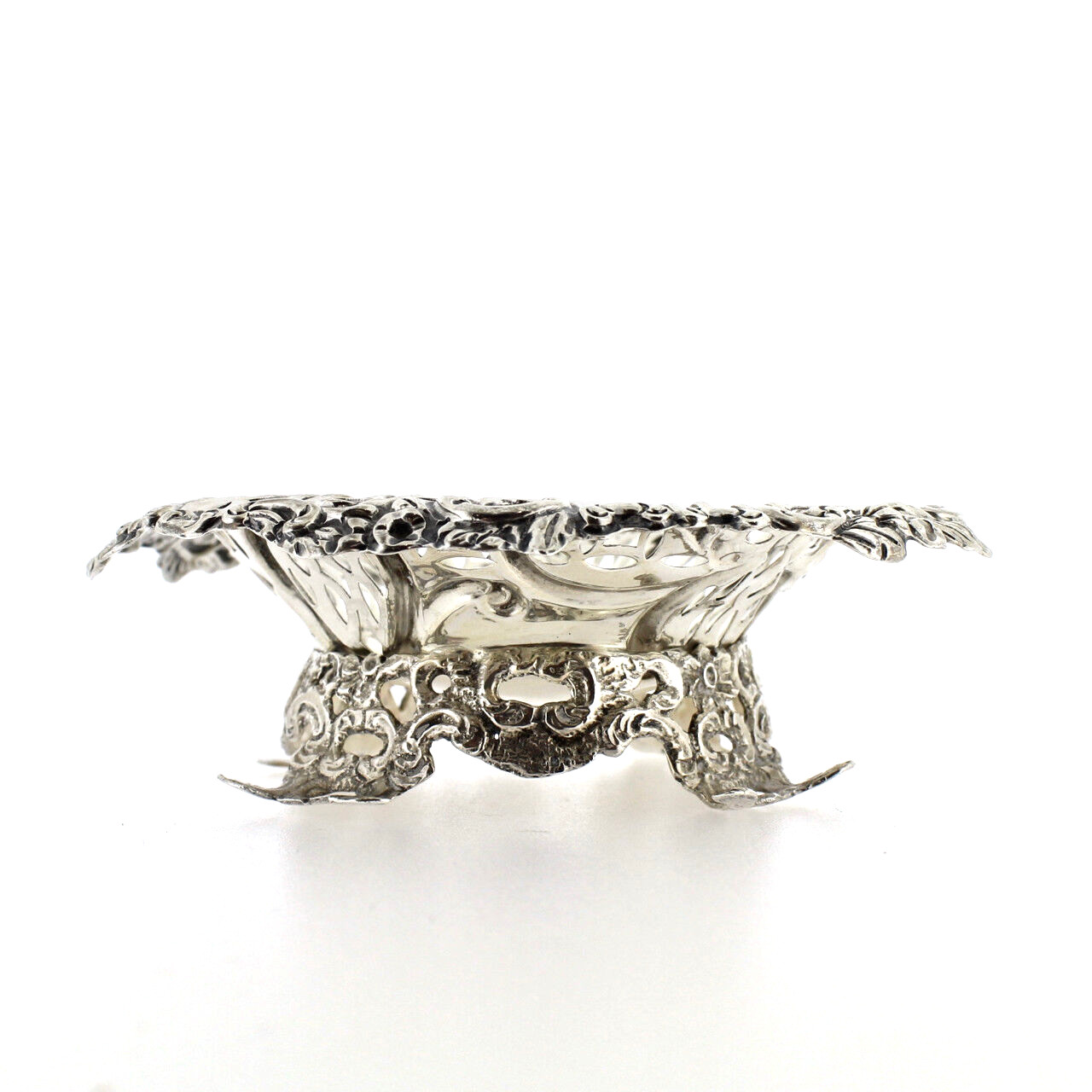 Antique English Sibray Hall & Co. 1892 Sterling Silver Sweetmeat Bon Bon Dish