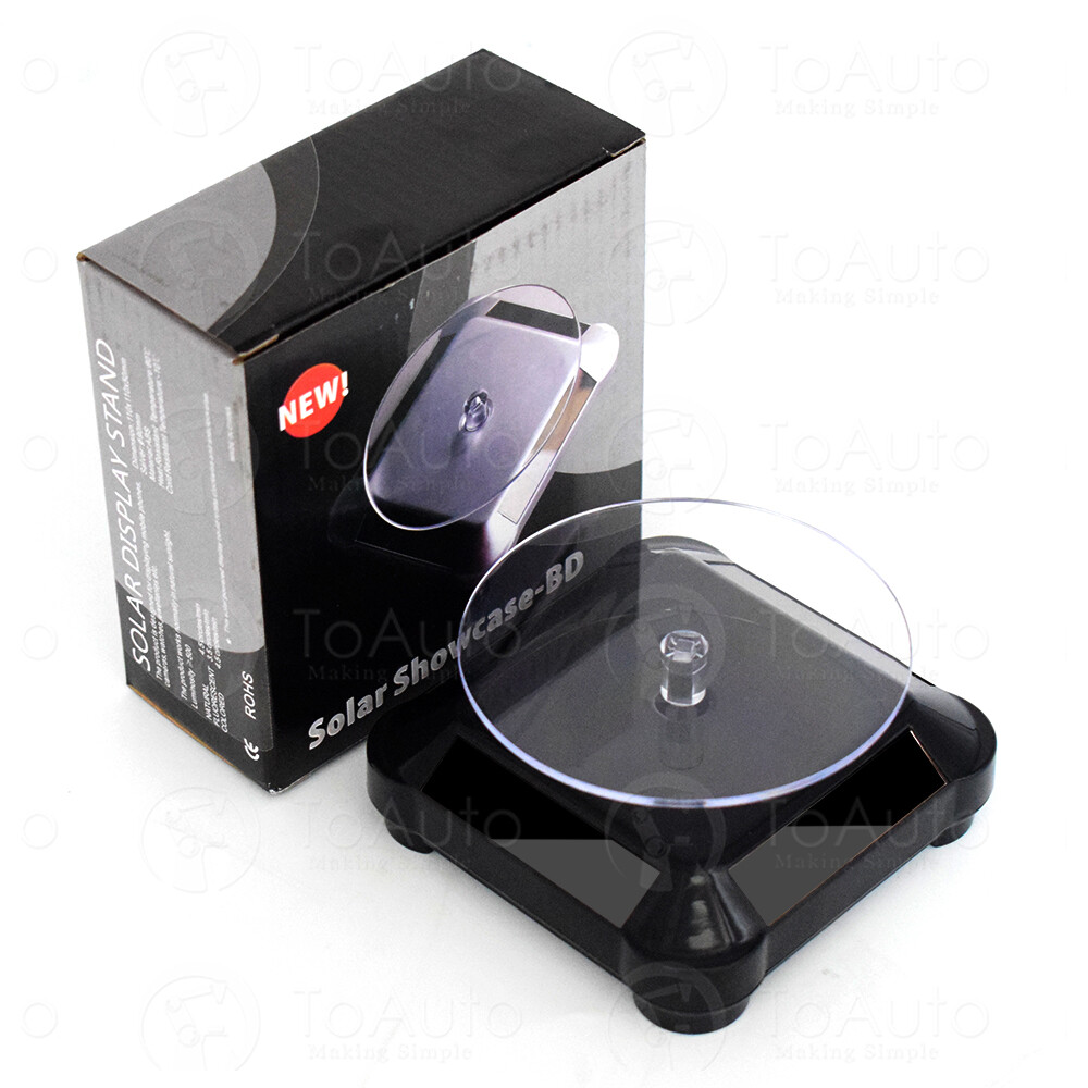 Rotating Display Stand 3.5" Solar Powered Jewelry UV Light Curing Turntable,US