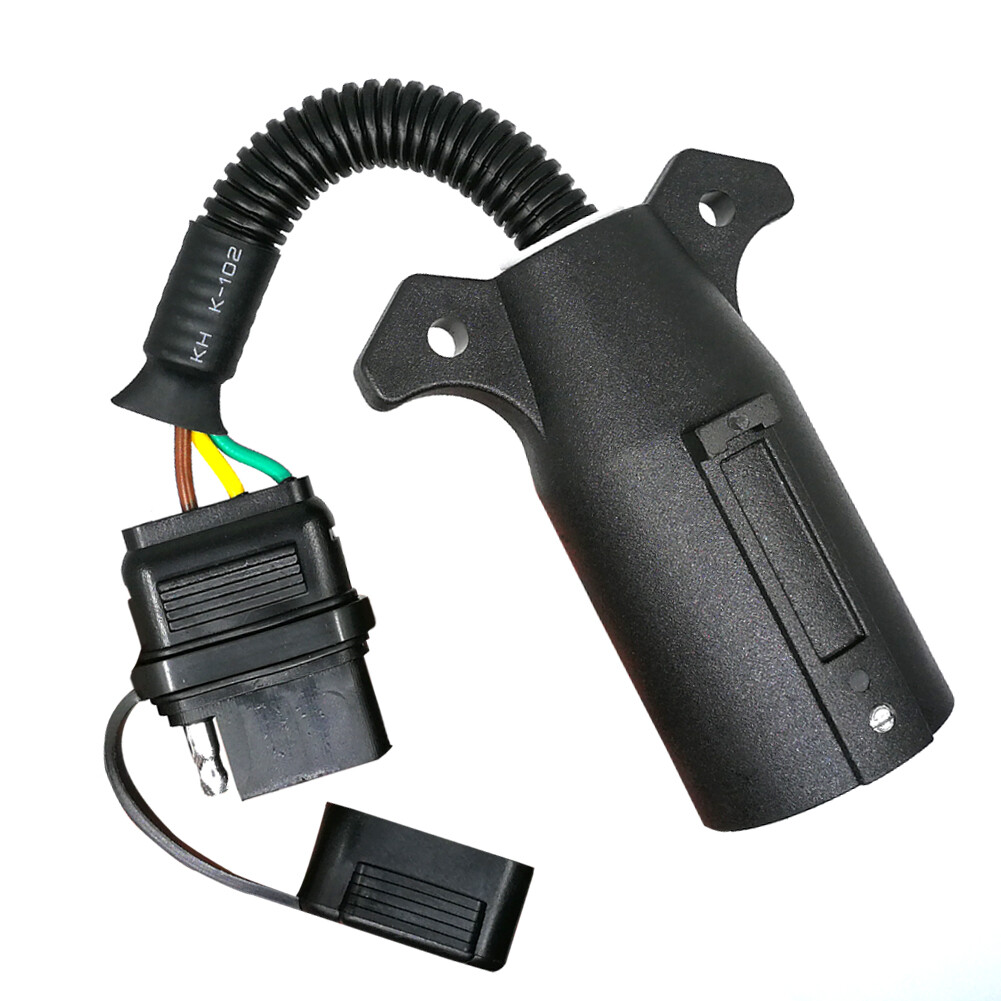 Truck RV Blade 7-Way to 4-Way Flat Trailer Wiring Adapter Connector Plug 7/4 Pin