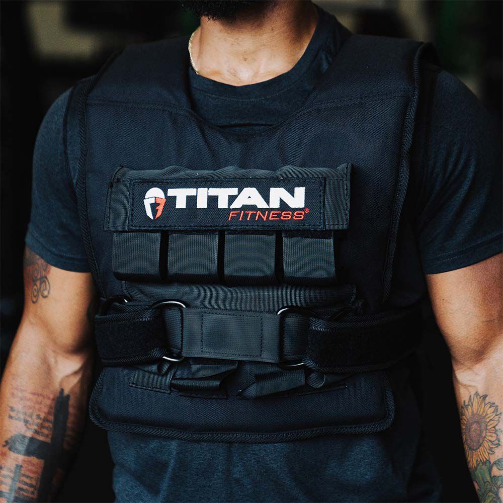 Titan Fitness Iron Weights for Weighted Vest, Set of Four 2.5LB Cast Iron Ingots