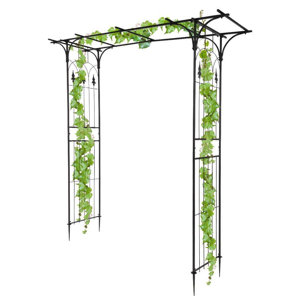 Outdoor Metal Garden Arch Gothic Arbor Garden Trellis For Climbing
