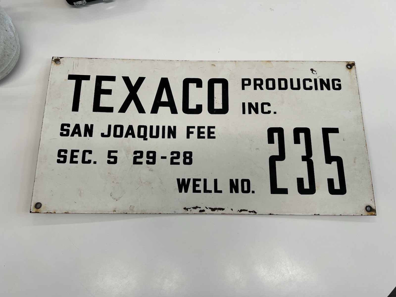 Texaco Oil Porcelain Enamel Metal Sign