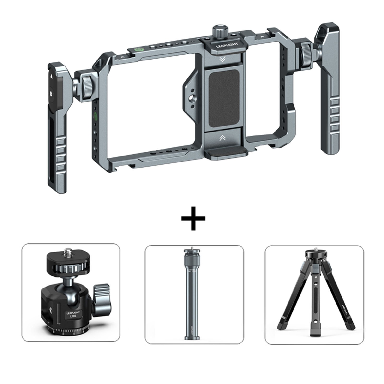 Universal Phone Cage,Video Rig Kit w/ Remote Handles for iPhone 17 16 1 Handheld