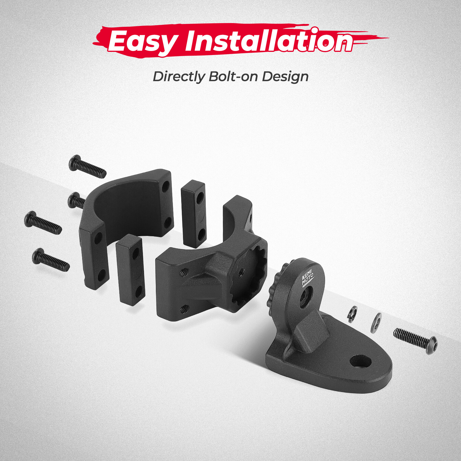 KEMIMOTO UTV Flag Mount Bracket Holder Fits 1.75" to 2" Rollbar Cage for X3 RZR