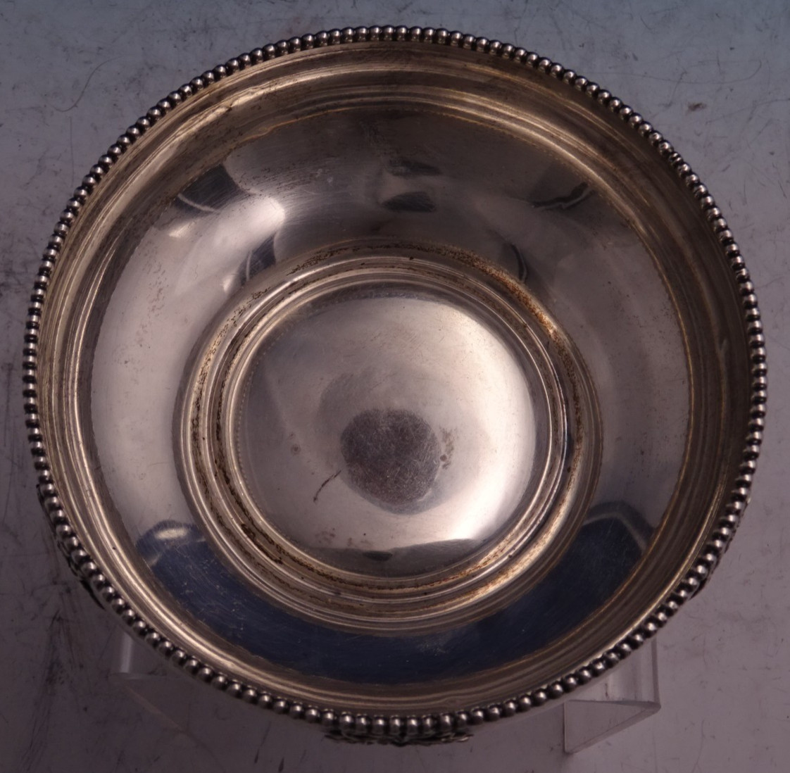 Napoleon by Shiebler Sterling Silver Master Nut Bowl with Beading #7532 (#8741)