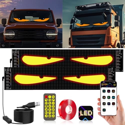 2PCS 13.7'' X 4'' Devil Eyes Light for Cars, Dynamic Big Led Eyes 13.7 X 4 Inch