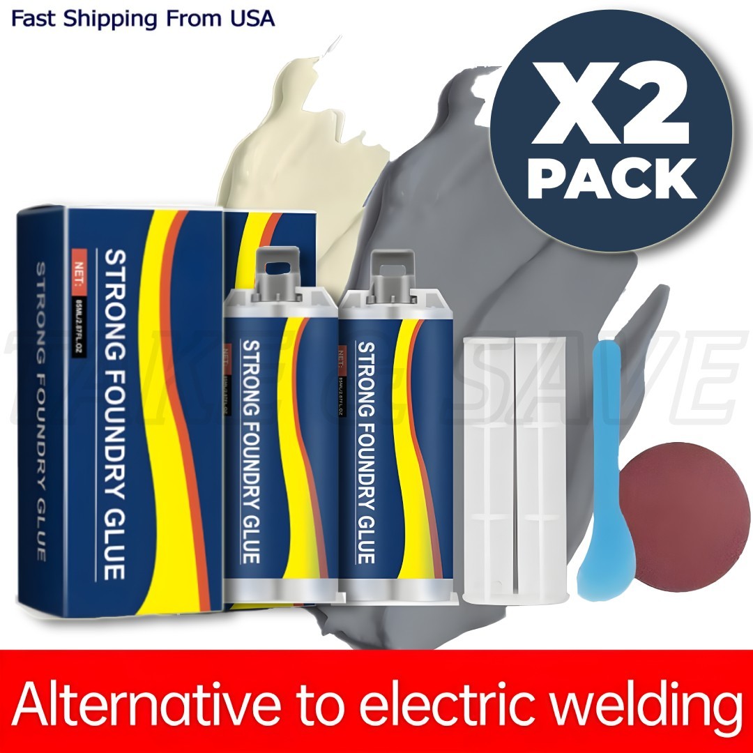 2 Pack Strong Foundry Glue, High Temperature Resistant Casting Metal Repair Glue