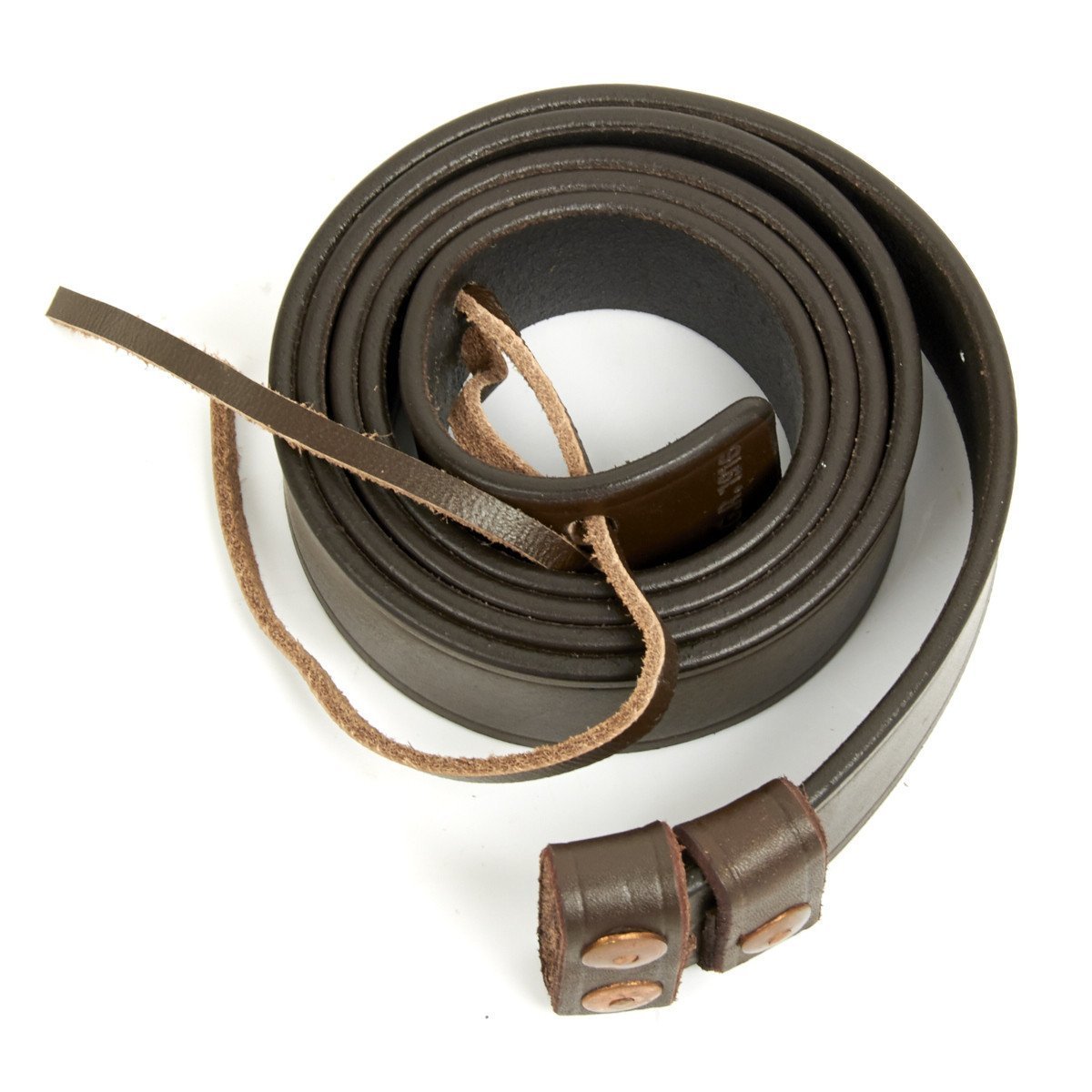 British WWI & WWII SMLE Enfield Leather Rifle Sling- Dated, Manufacturer Stamp