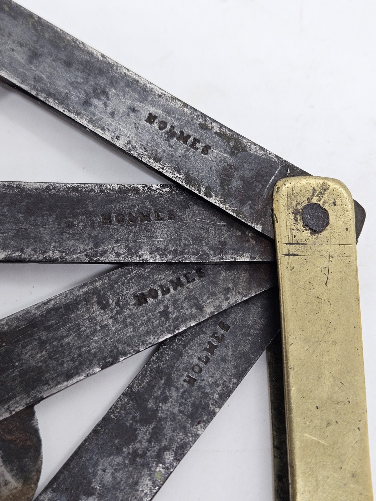 Antique 1800's Holmes Victorian Brass 4 Blade Bloodletting Quack Medical Fleam