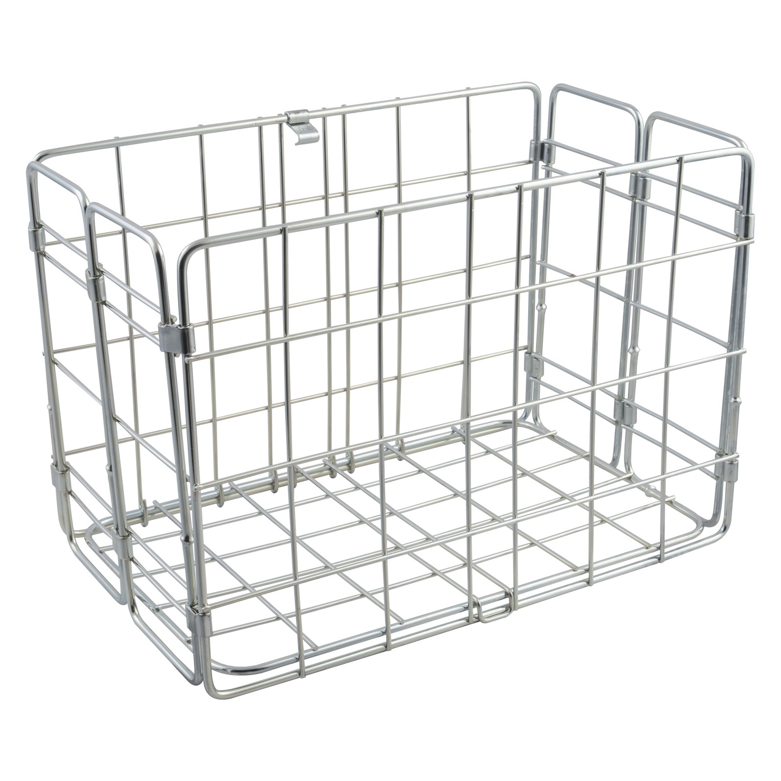 Wald 582 Folding Pannier Basket for Rear Rack: Silver