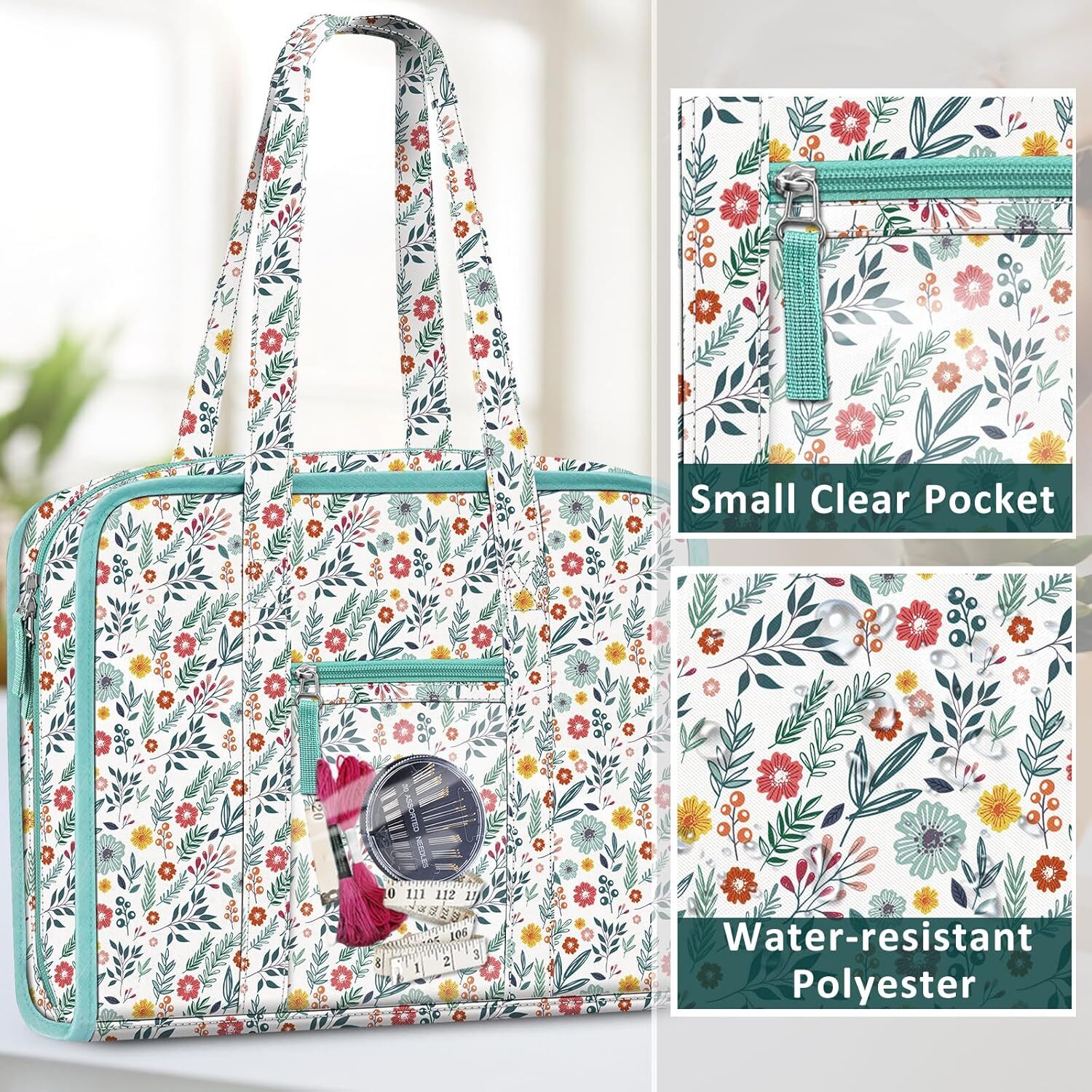 Sewing and Craft Supplies Storage Tote, Large Capacity Travel Packing Organizer