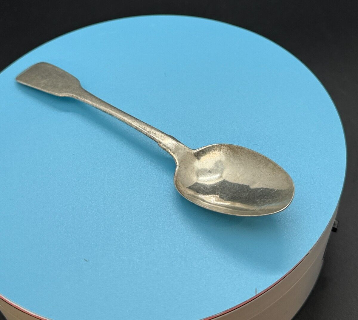 Irish Sterling Teaspoon 1825 Dublin Charles Marsh Rat Tail Fiddle 18.4g