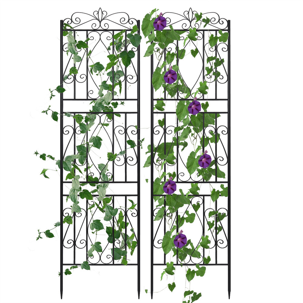 Garden Trellis For Climbing Plants Outdoor 2 Pack Large Rust Proof Garden Panels