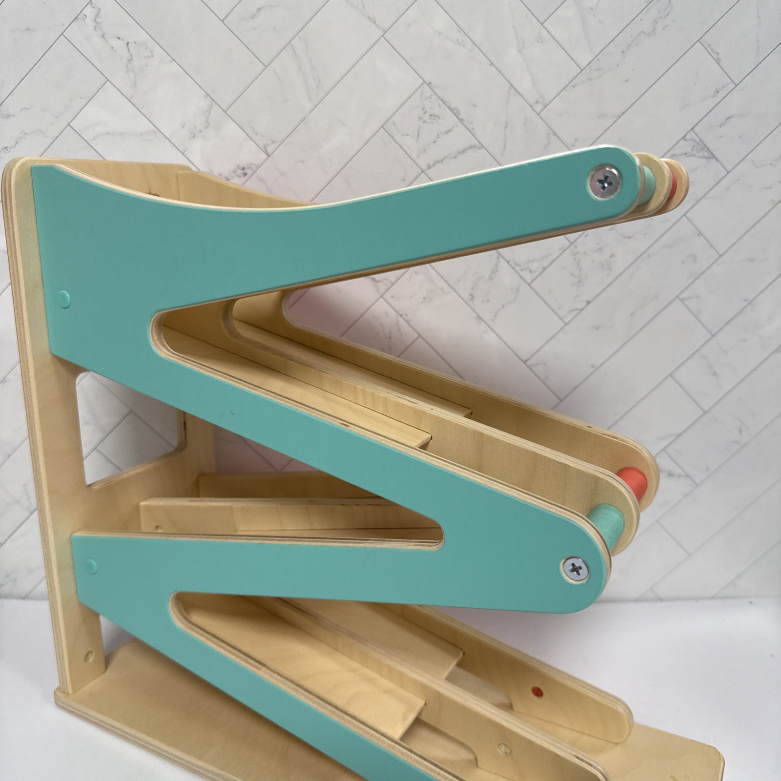 Lovevery Wooden Race and Chase Toy Ramp (Ramp Only, no cars)