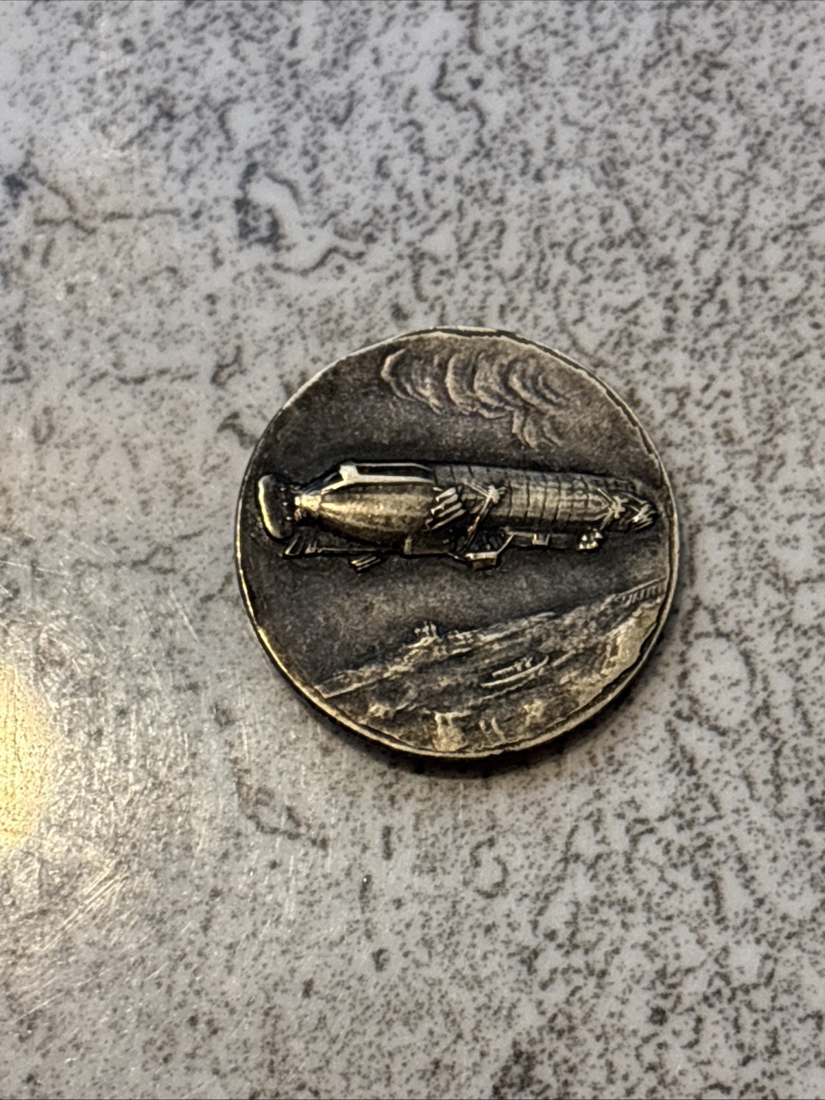 RARE Graf Zeppelin LZ-127 Commemorative Token ~18mm Dime Size Vintage