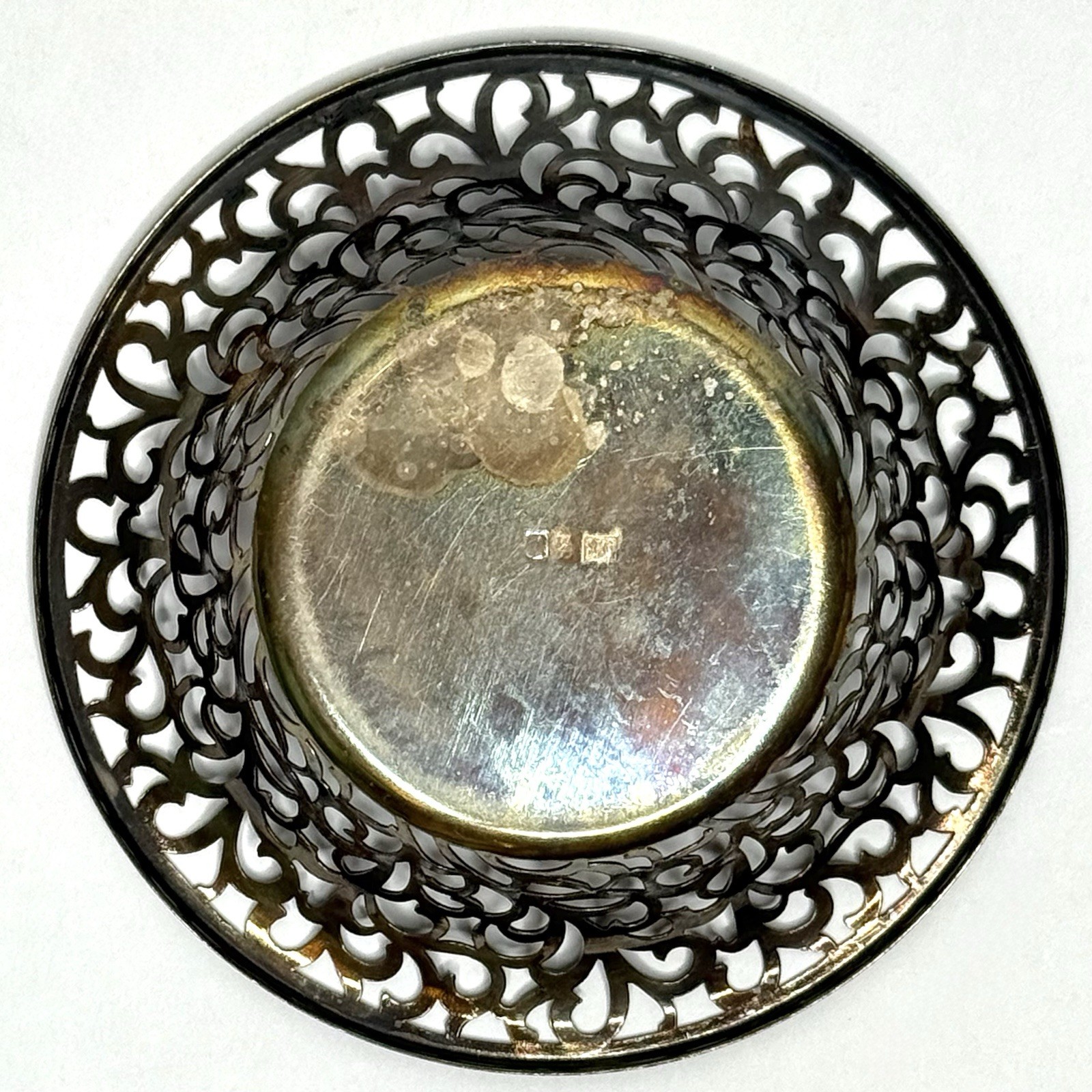 Antique WMF German 800 Silver Reticulated Pierced Bon Bon Dish Art Nouveau c1900