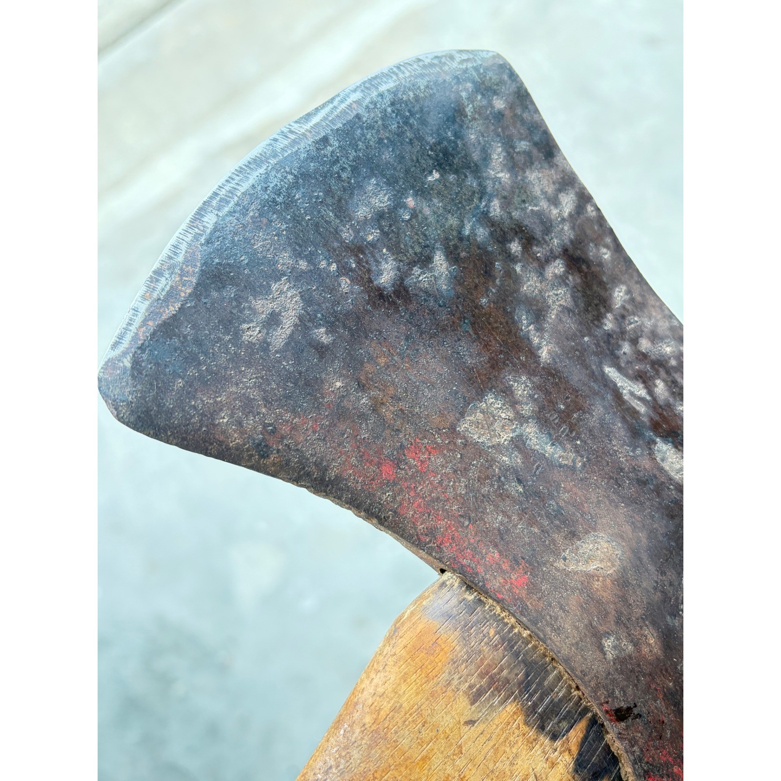 Vintage Double Bit Axe Head on Handle 1940s-60s Logging Tool Needs Re-Wedge