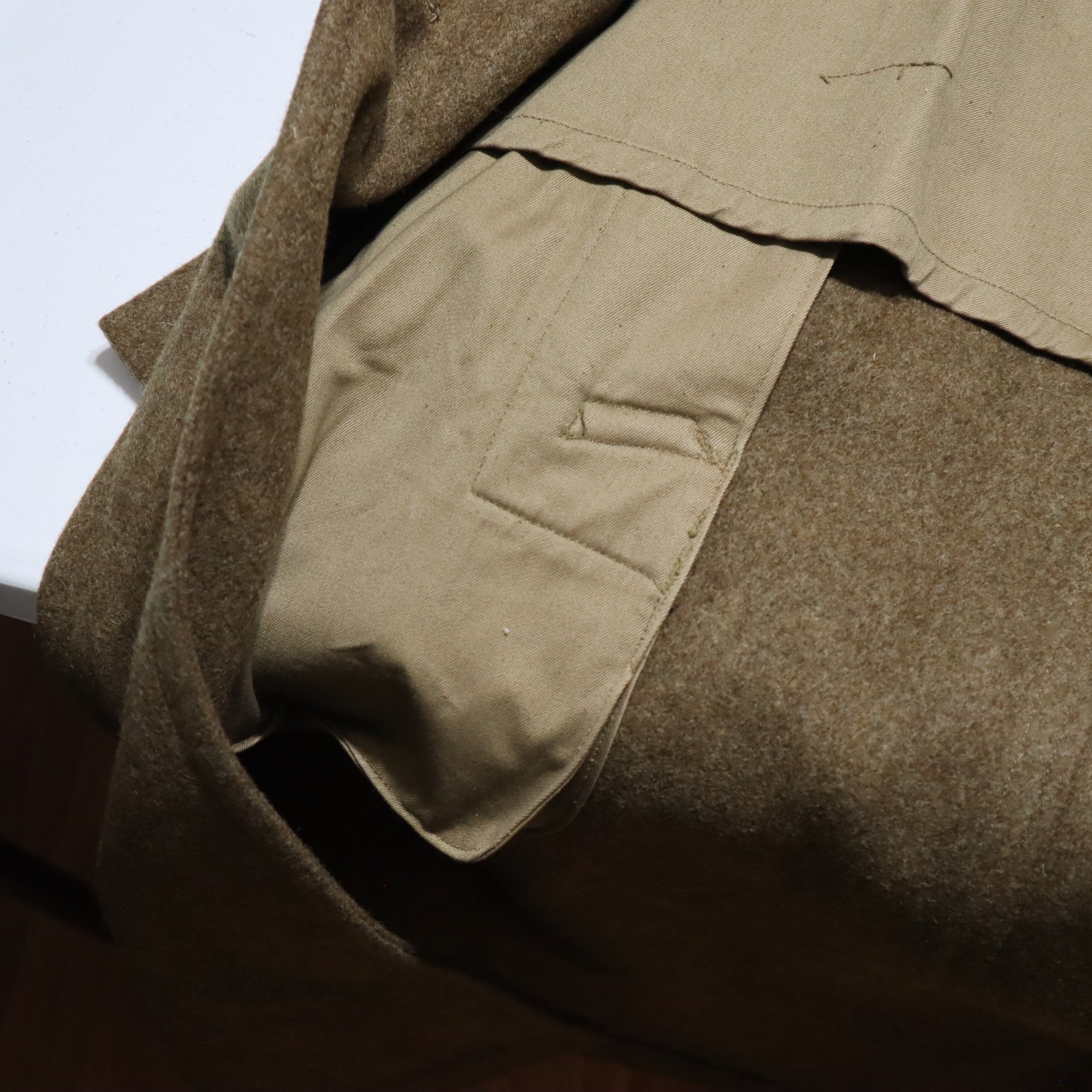 Vintage 1940s WW2 US Military USAAF Army Air Force Wool Overcoat Trench Coat 36