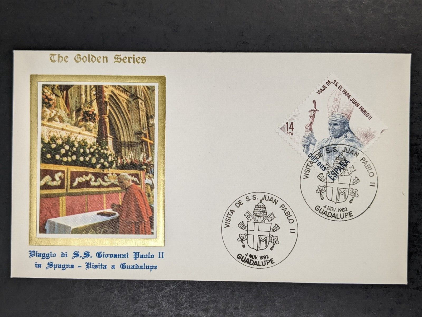 Pope John Paul II, The Golden Series Trip to Spain, 18 Covers Plus Stamps