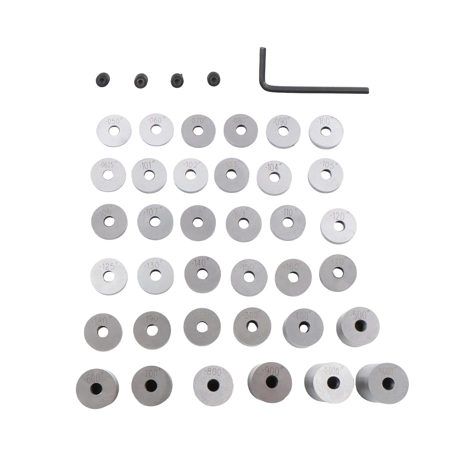 Versatile 36pc Steel Round Gage Block Kit for Technical Measuring