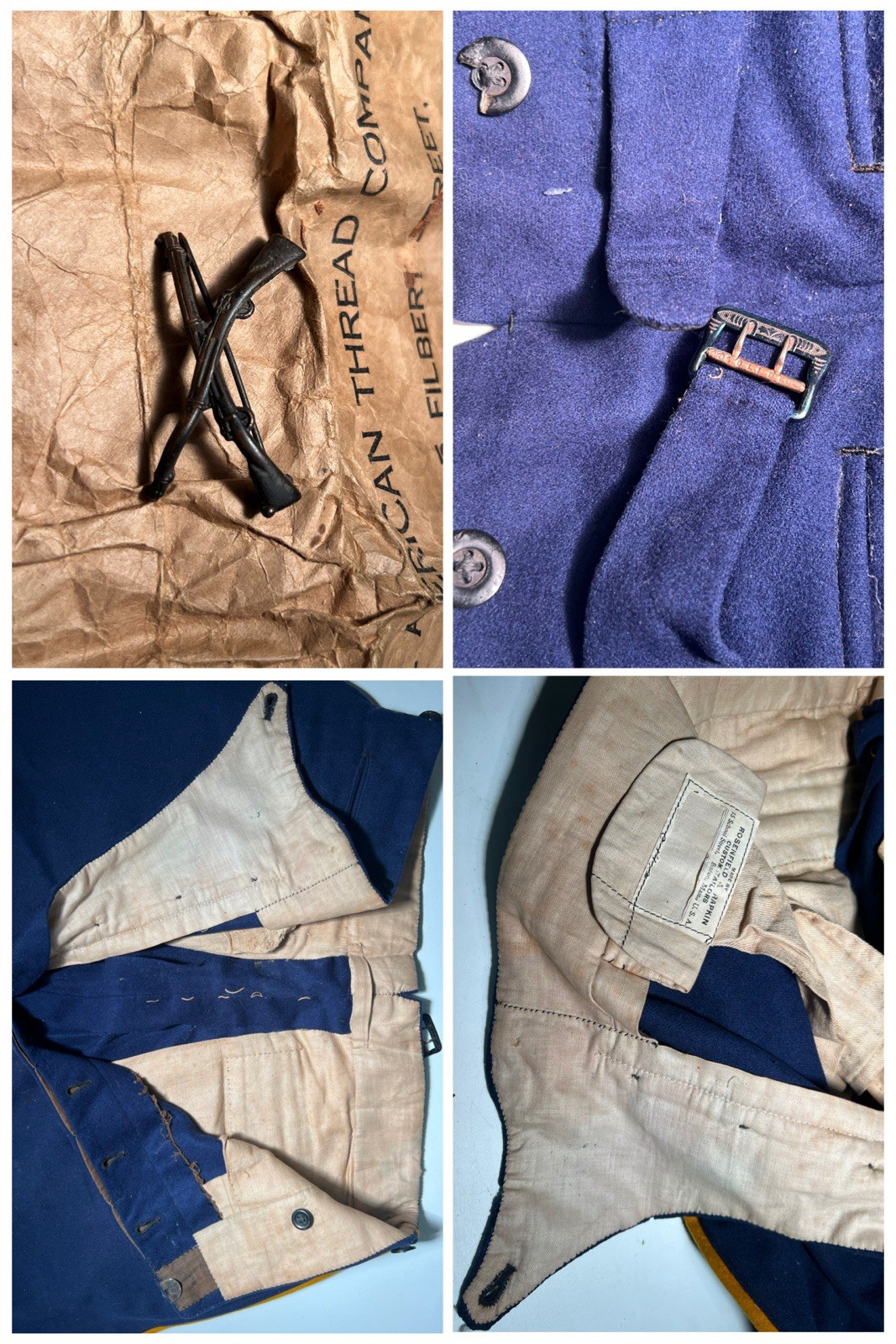 ORIGINAL NAMED Indian Wars Boston Militia National Lancers Unform Tunic Pants