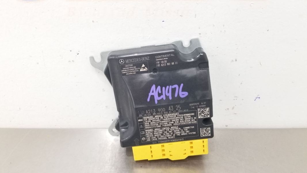 20 MERCEDES BENZ CLS450 AMG W257 SRS CONTROL MODULE 2139004325