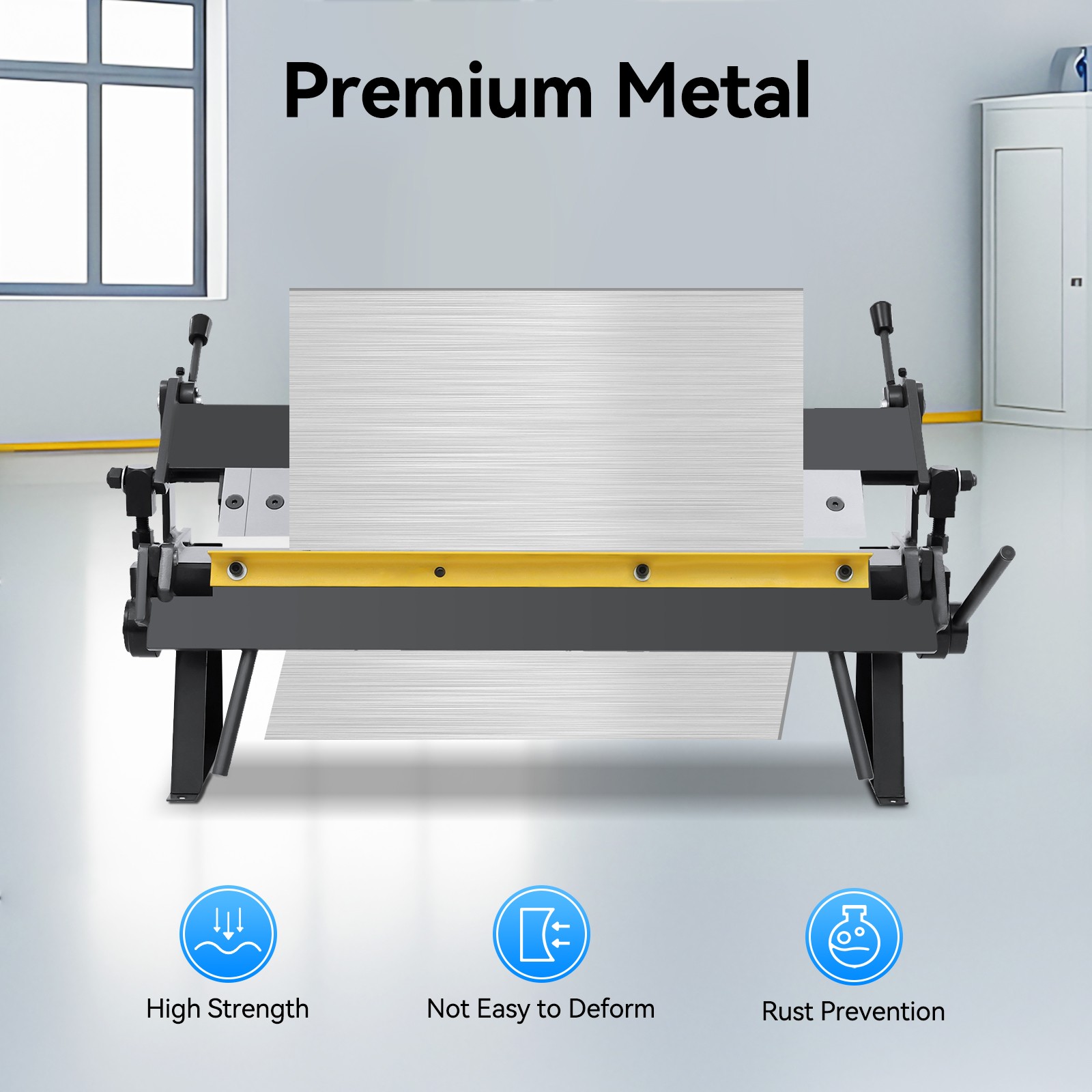 24" Pan and Box Brake Sheet Metal Pan and Box Metal Brake w Removable Fingers