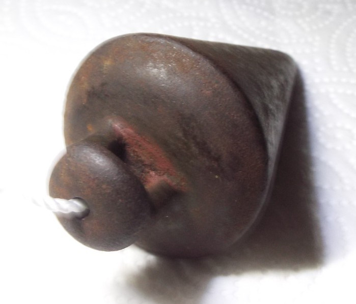UNMARKED ANTIQUE PLUMB BOB WITH NEW LINE READ!!!