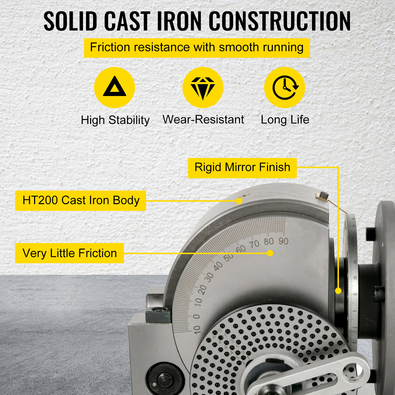 Indexing Dividing Head BS-1 6" 3 Jaw Chuck & Tailstock for CNC Milling Machine