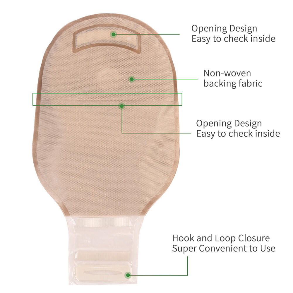 100 X Colostomy Bags Ostomy Supplies One Piece Drainable Ostomy Pouch Cut-to-Fit