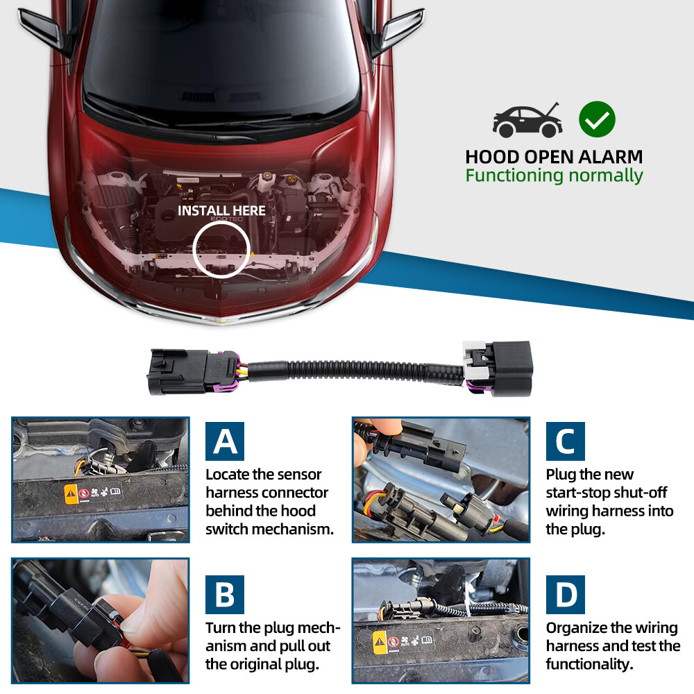 For 14-18 Chevrolet- Auto Start Stop Disable/Delete/Eliminator Bypass/Jumper 1pc