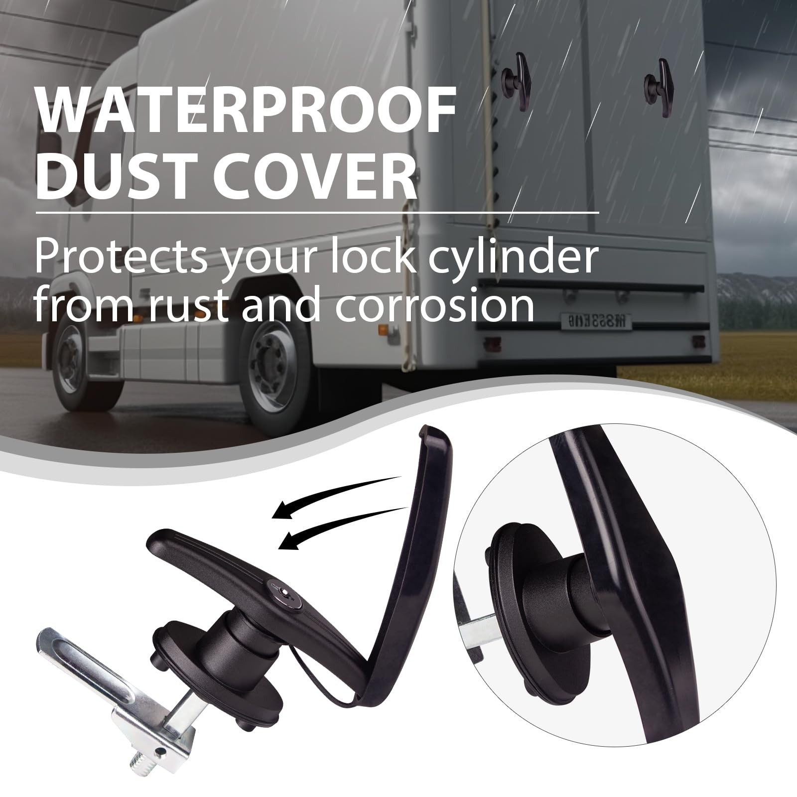 Truck Topper Fastener Heavy Duty T-Handle Lock for Leer/Snugtop Camper Shell - U