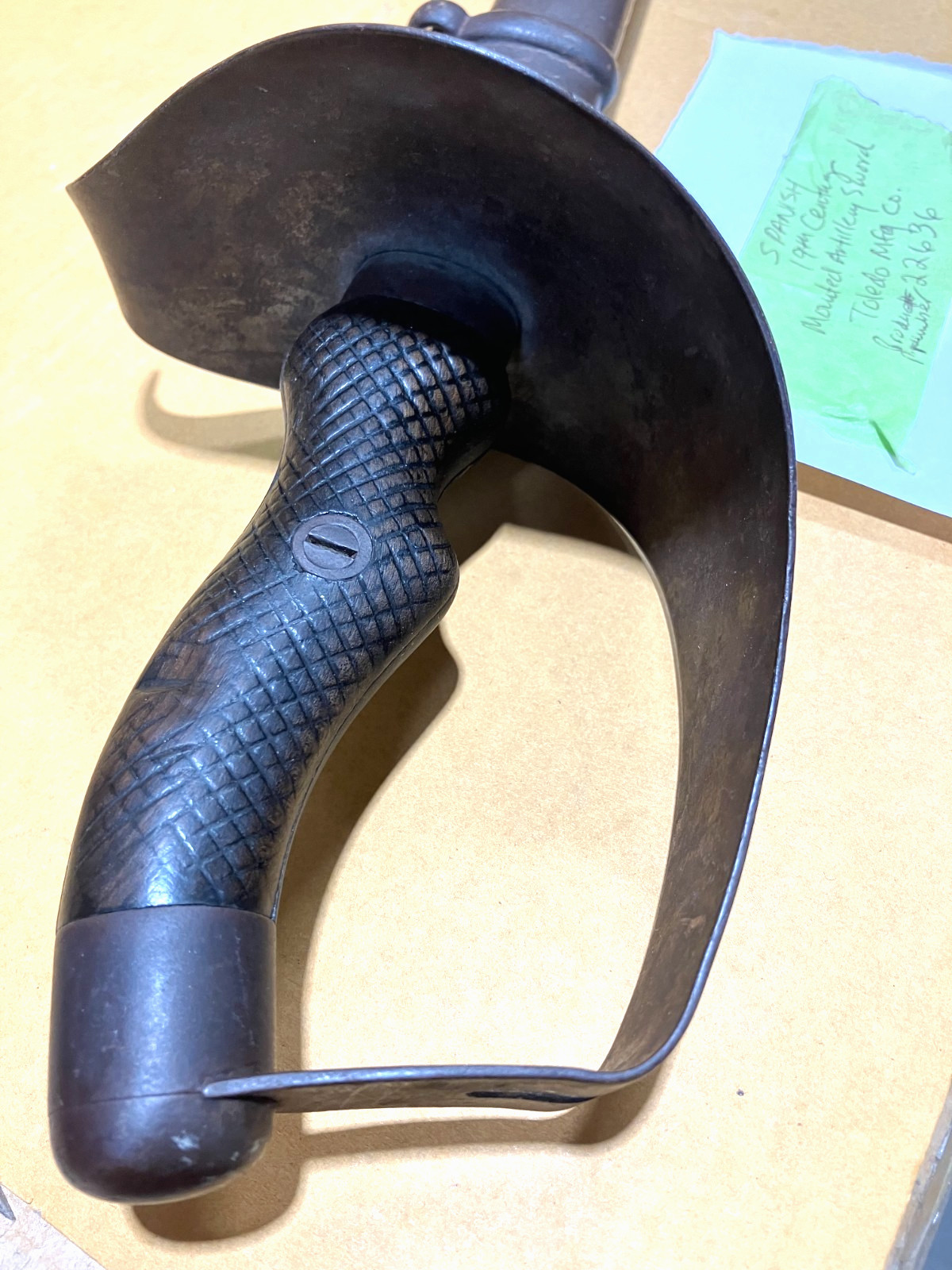 Antiques 19th Century Spanish Artillery Sword by Toledo Manufacturing 22636