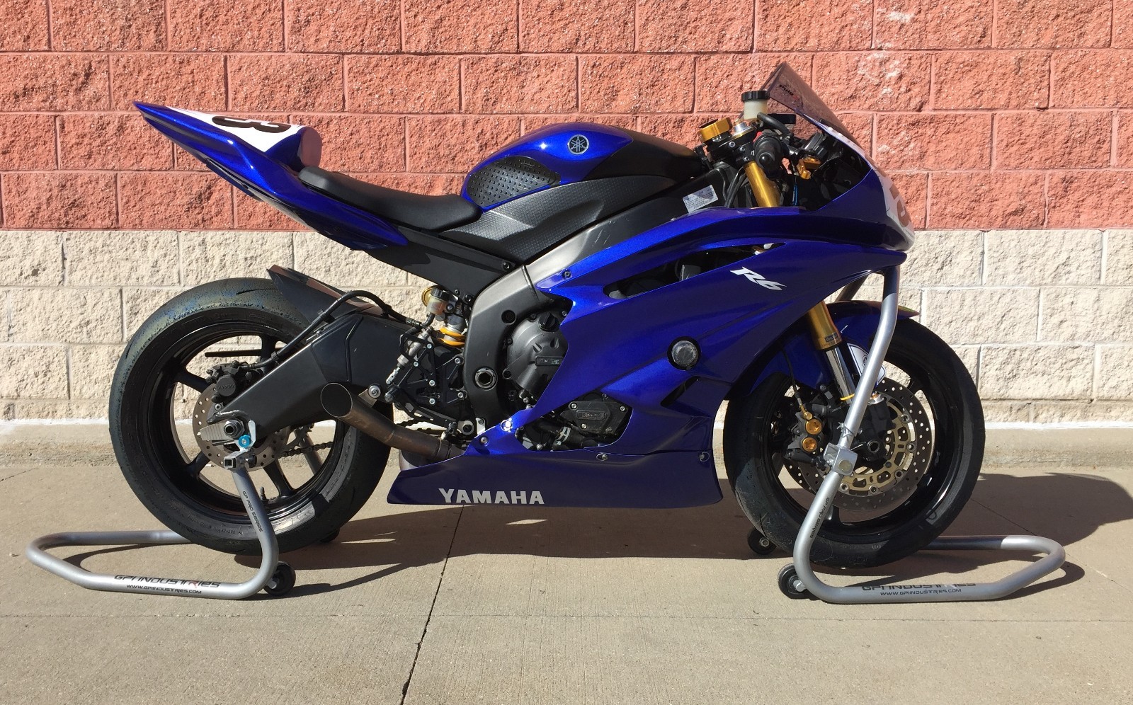 Front and Rear with Head Lift Motorcycle paddock race stands lifts set