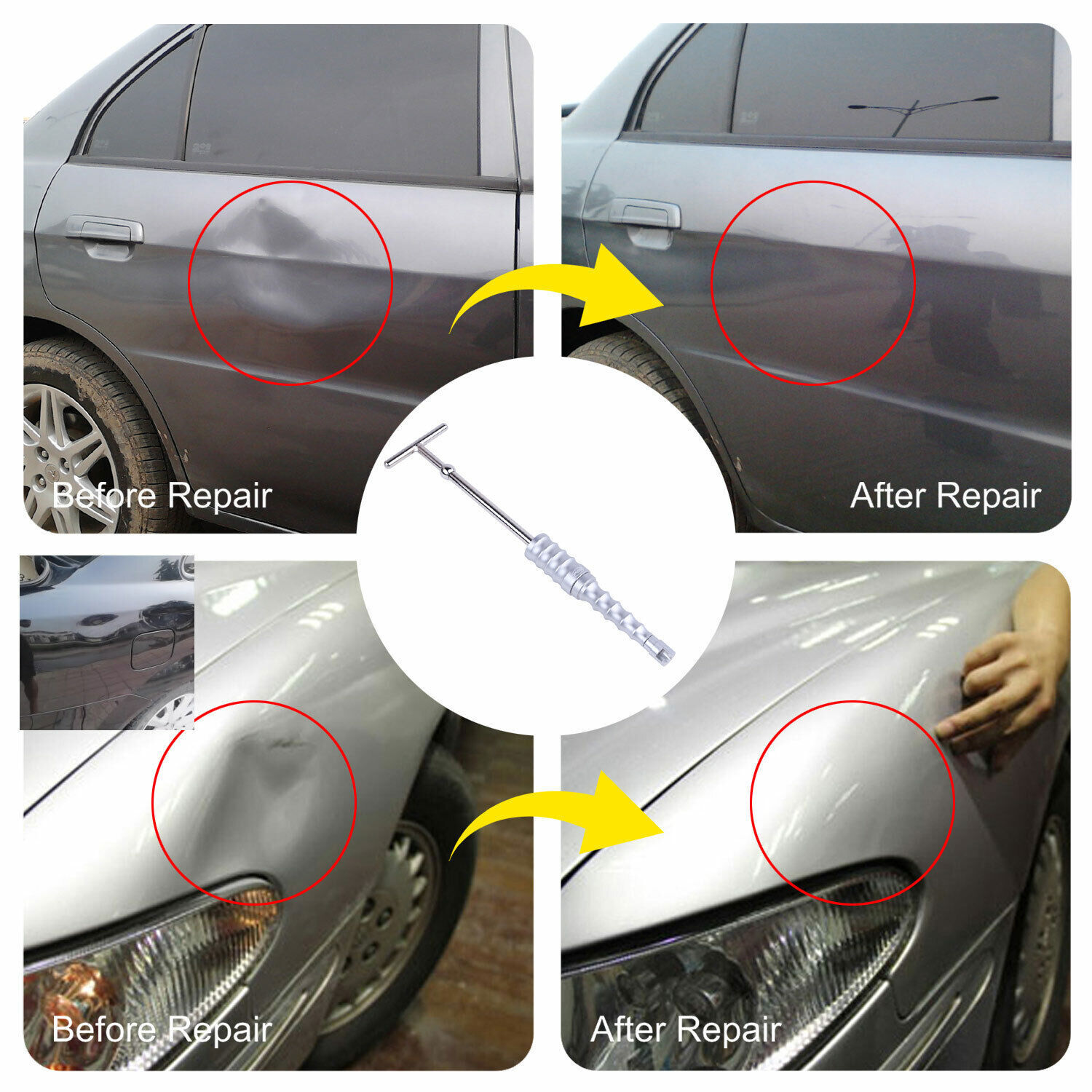 PDR 118Pcs Paintless Dent Removal Rods Stainless Steel Tool Kit Dent Repair kit