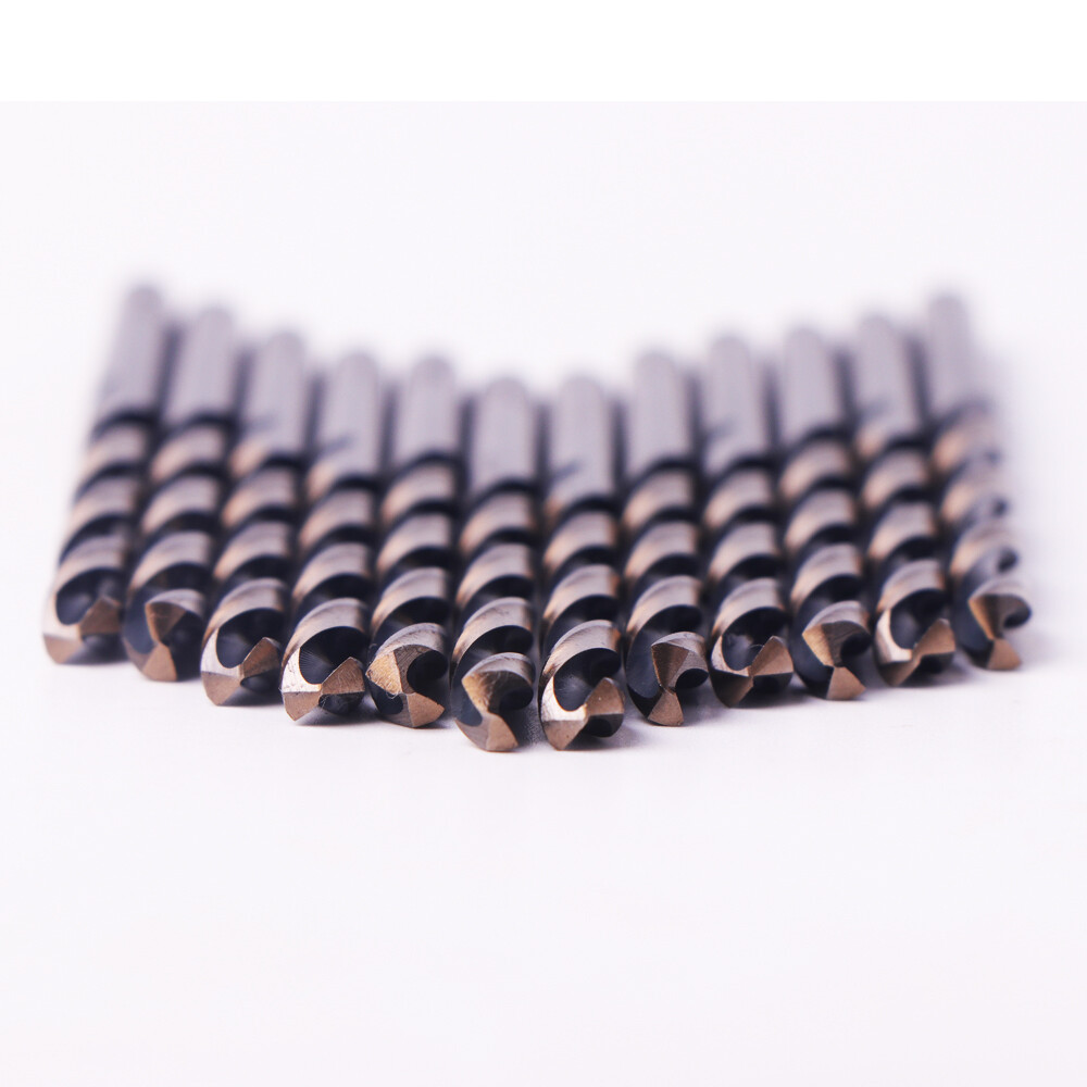 Drillforce 12PCS 17/64" Black Gold Drill Bit Set HSS Metal Woodworking Drill Bit