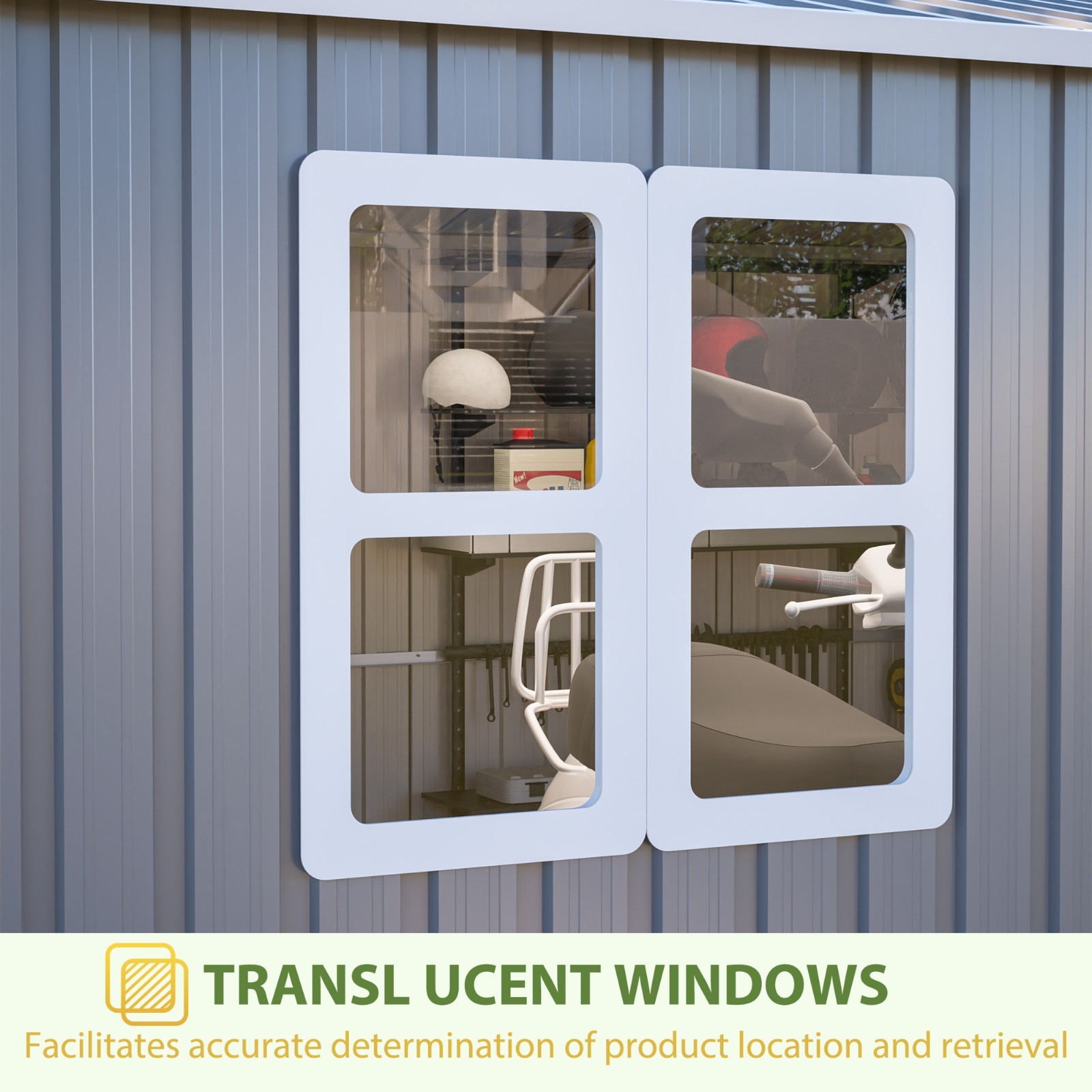 12'x10' Metal Outdoor Storage Shed Heavy Duty Garden Shed w/ Floor Kit & Window