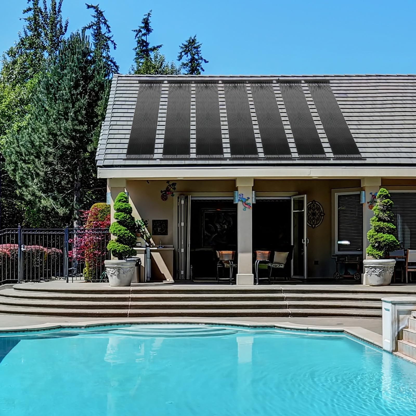 Solar Pool Heater Panel 2FT x 20FT Weatherproof for Above and Inground Pools